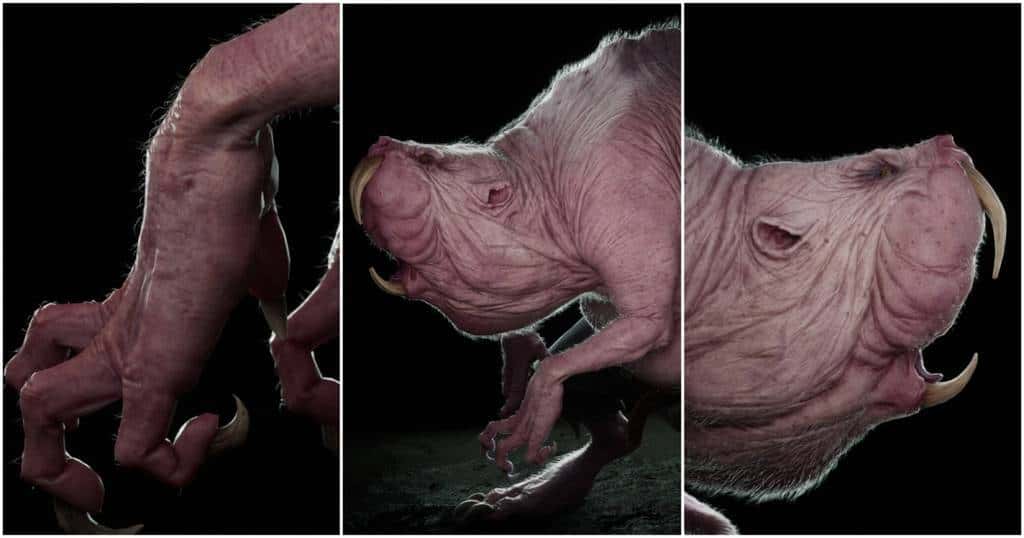Artista transforma rato-toupeira em criatura humanóide aterrorizante