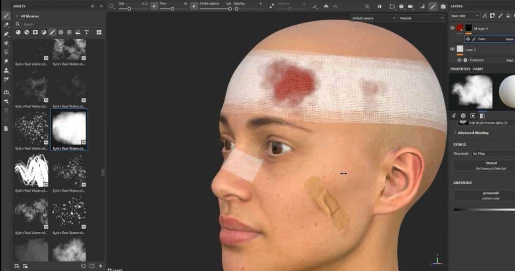 Ferramenta do Substance 3D Painter adiciona detalhes médicos realistas à pele