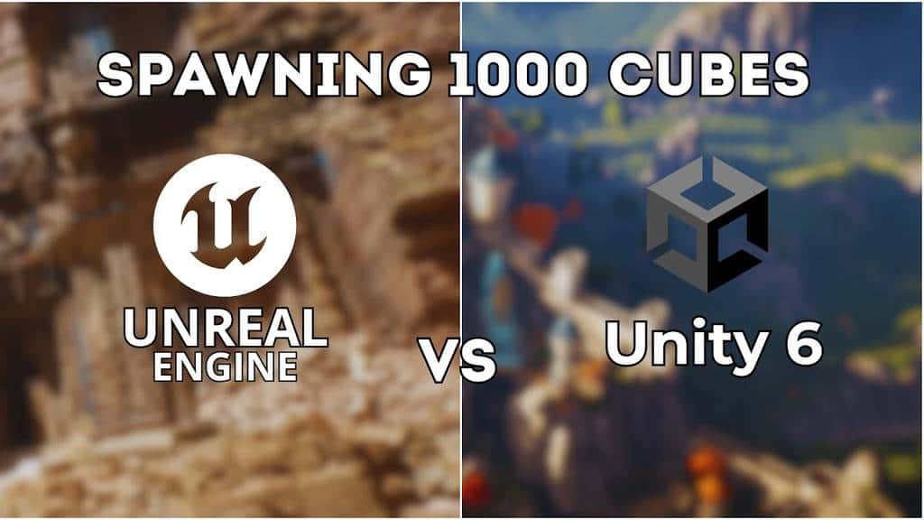 Unreal Engine 5 vs Unity 6: Comparação de Performance com Cubos em Rotação