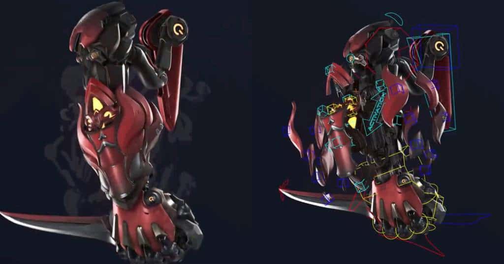 Animação impressionante de braço mecha da Thunderroar Studio