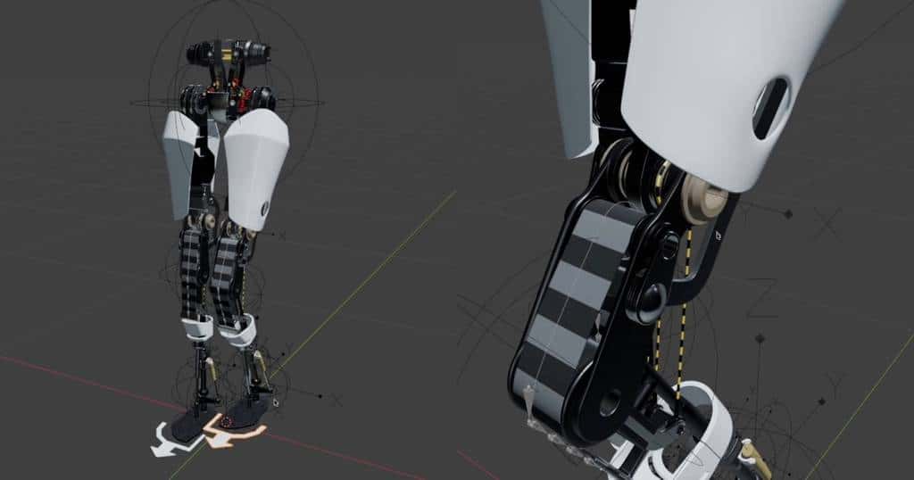 Artista cria complexo sistema de pernas robóticas 3D no Blender após meses de trabalho