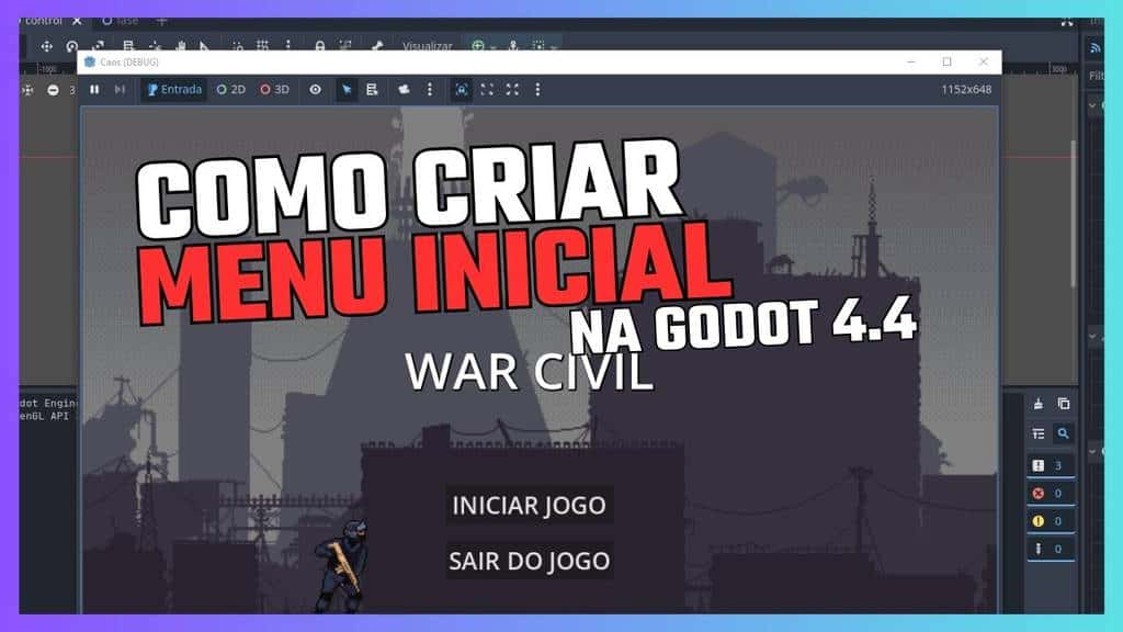 COMO CRIAR UM MENU NA GODOT 4.4 (TUTORIAL PASSO A PASSO 2025)