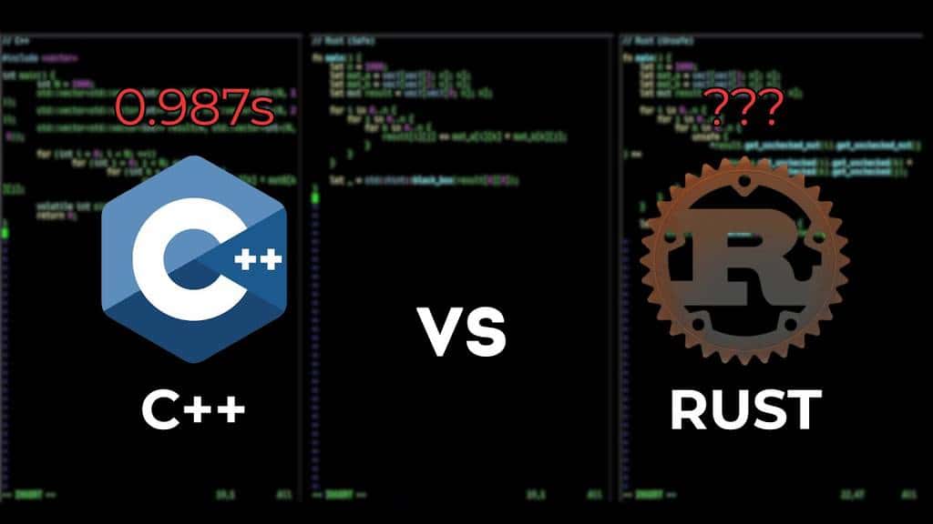 3 Comparações de Velocidade entre C++ e Rust na Multiplicação de Matrizes