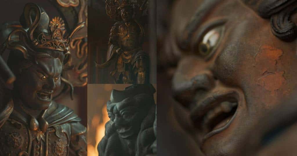 Recriação Digital dos Quatro Reis Celestiais Budistas com Substance 3D