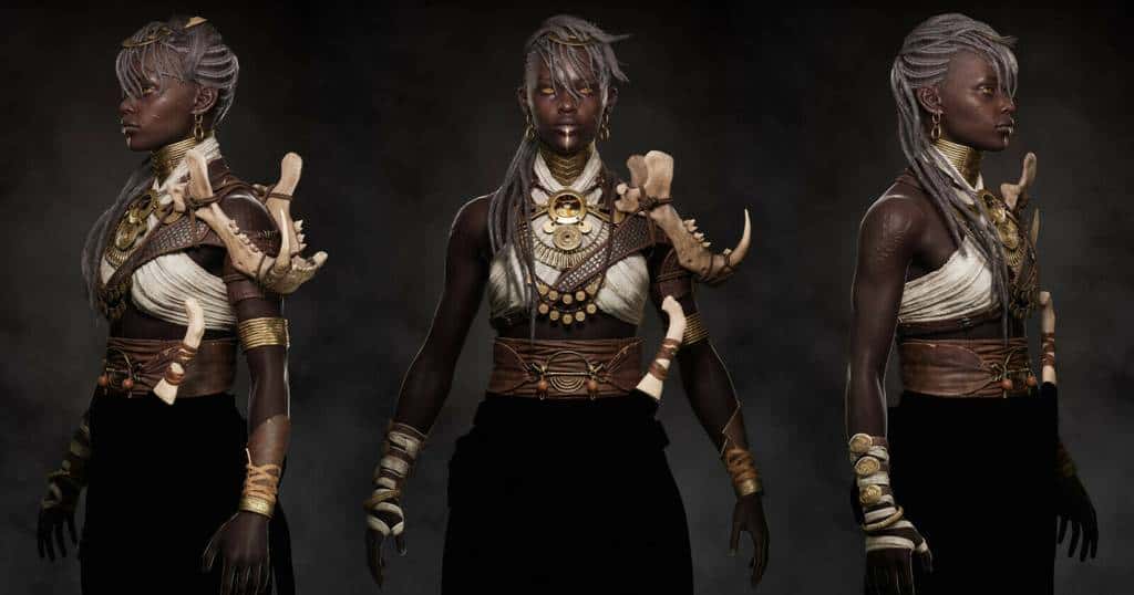 Retrato 3D de uma Guerreira Africana: A Arte Digital de Julien Lafragette